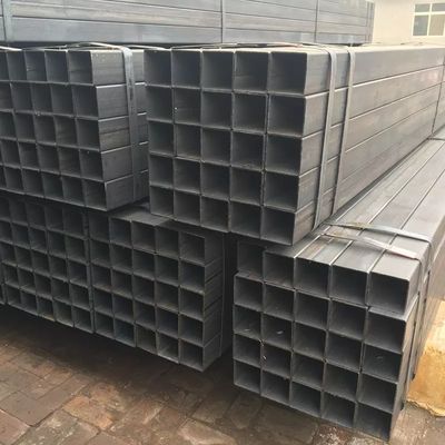 Black Ms Welded Carbon Steel Square Tube OD 25MM ASTM Q235A For Liquid Oil