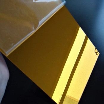 Decoration 201 Stainless Steel Sheet Golden Mirror Finish 1mm 2mm Thick With Film