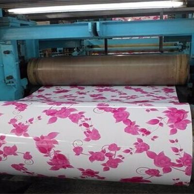 AISI PPGI Prepainted Galvanized Steel Coil Sheet Wood Flower Pattern 1.6 mm