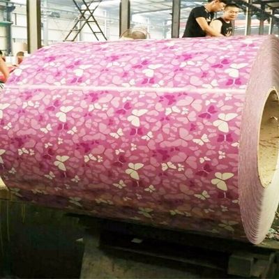 AISI PPGI Prepainted Galvanized Steel Coil Sheet Wood Flower Pattern 1.6 mm